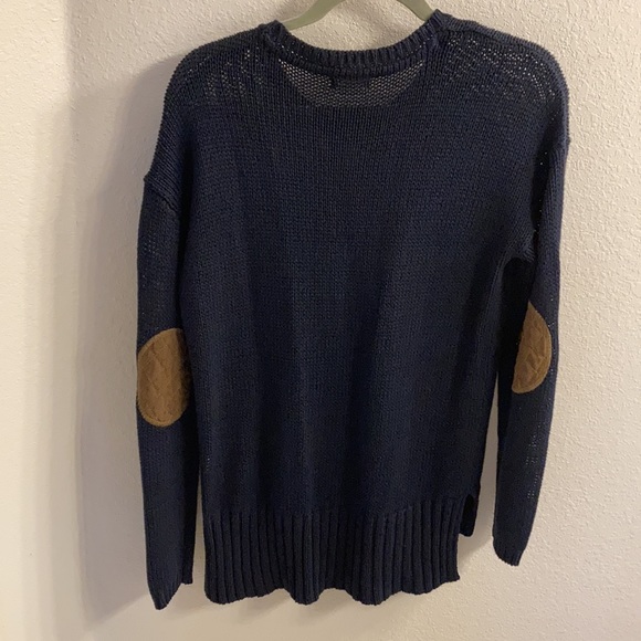 —Large Navy Harper Sweater with Elbow Pads - Picture 3 of 8